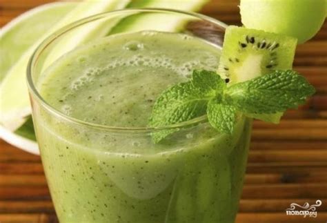 Жиросжигающий зеленый коктейль - пошаговый рецепт с фото на Повар.ру