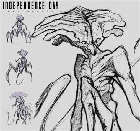 Independence Day Resurgence Aliens Concept Art Luca Nemolato On