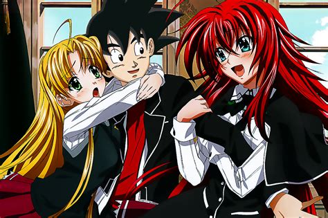 Goku X Rias Y Asia By BARTMAN1991 On DeviantArt Anime Dragon Ball