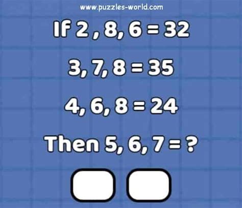 Maths Logic Puzzle | Puzzles World