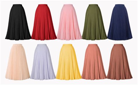 Kate Kasin Women S High Waist Pleated A Line Swing Skirt KK659 Swing