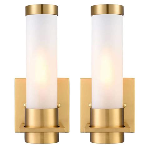 CLAXY 5 9 In 1 Light Gold Modern Wall Sconce With Standard Shade SH