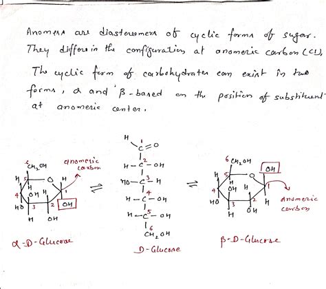 Solved The Anomers Of D Glucose Are Designated Using Group Of Answer