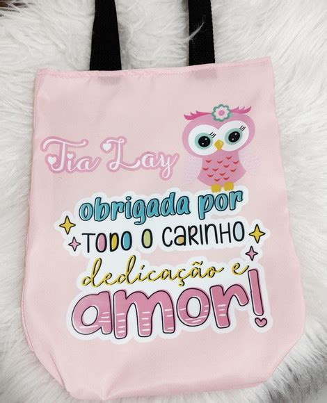 Bolsa Ecobag 27x35 Personalizada Dia Do Professor Elo7