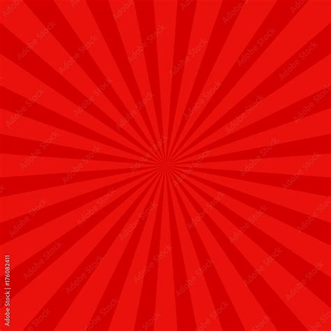 Red retro abstract sun ray background - vector graphic design with ...