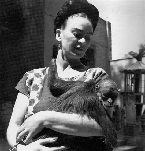 Monkeys Dogs And Deer Vintage Portraits Of Frida Kahlo Posing With