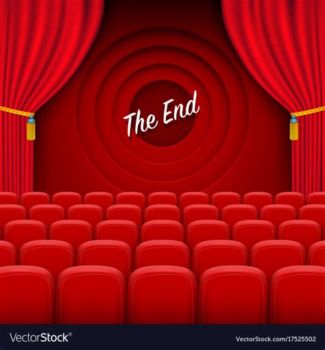 Scene Cinema The End Background Royalty Free Vector Image