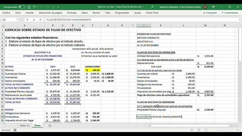 Ejemplo Flujo De Efectivo Metodo Indirecto En Excel Cloobx Hot Girl