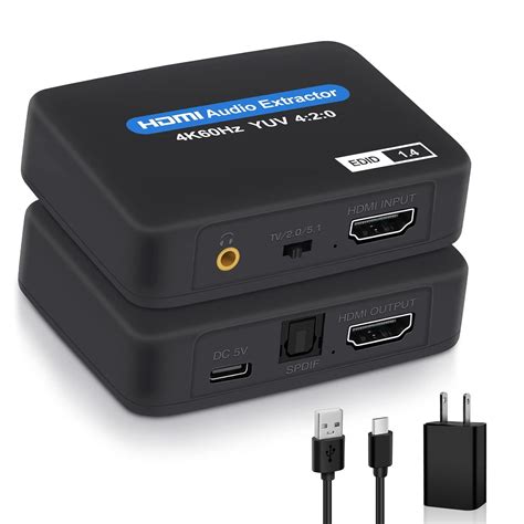 Extractor De Audio Hdmi K Hz Hdmi A Hdmi Toslink Ptico Spdif