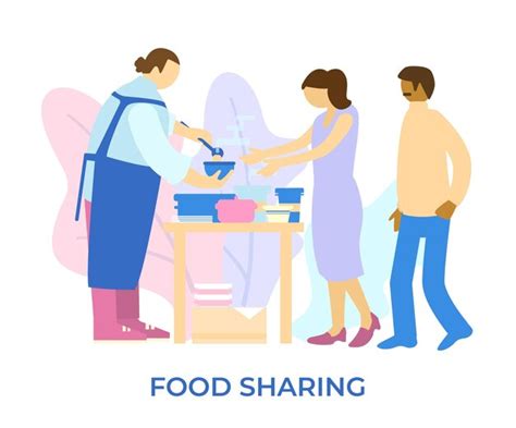 People Sharing Food Clipart