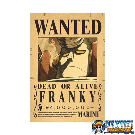 One Piece Franky Wanted Poster Cm One Piece Universe