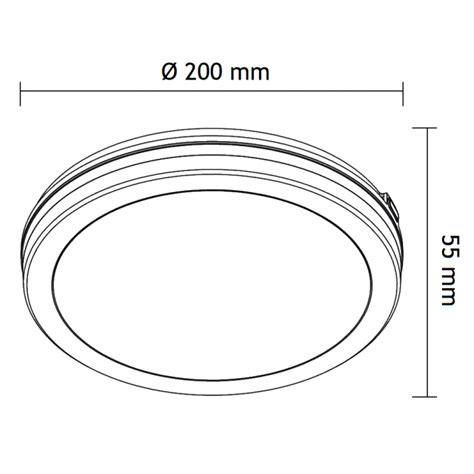 Led Plafonjera X W K Ip Crna