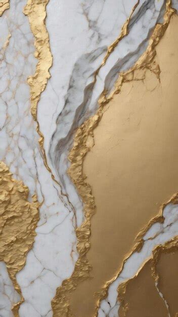 Premium Ai Image A Marble Wall With Gold And White Marble Texture