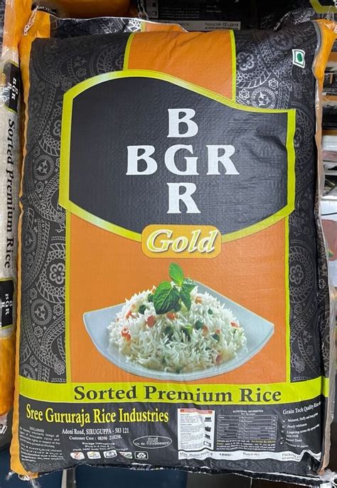 Bgr Gold Sona Masoori White Raw Rice Packaging Type Pp Bag Packaging