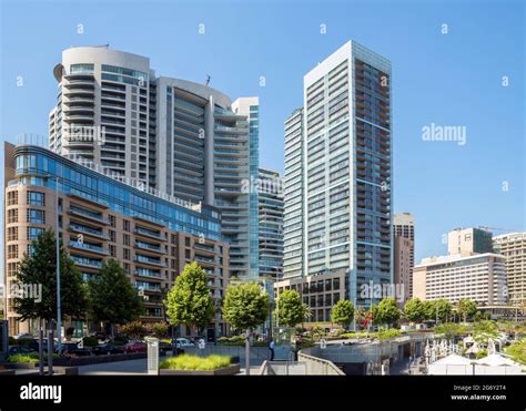 Beirut cityscape, modern skyline, facade of high rise buildings, Beirut ...