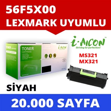 I-AICON C-LEX-56F5X00 LEXMARK 56F5X00 20000 Sayfa BLACK MUADIL Lazer ...