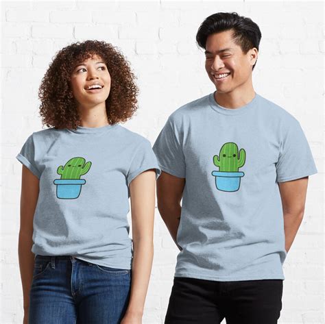 Cute Cactus In Blue Pot Sticker For Sale By Peppermintpopuk Redbubble