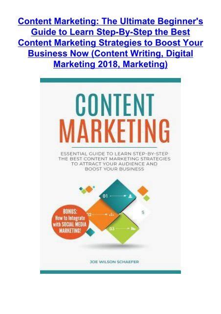 Read Pdf Content Marketing The Ultimate Beginners Guide To Learn Step