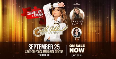 Paula Abdul Straight Up To Canada Tour Select Your Tickets