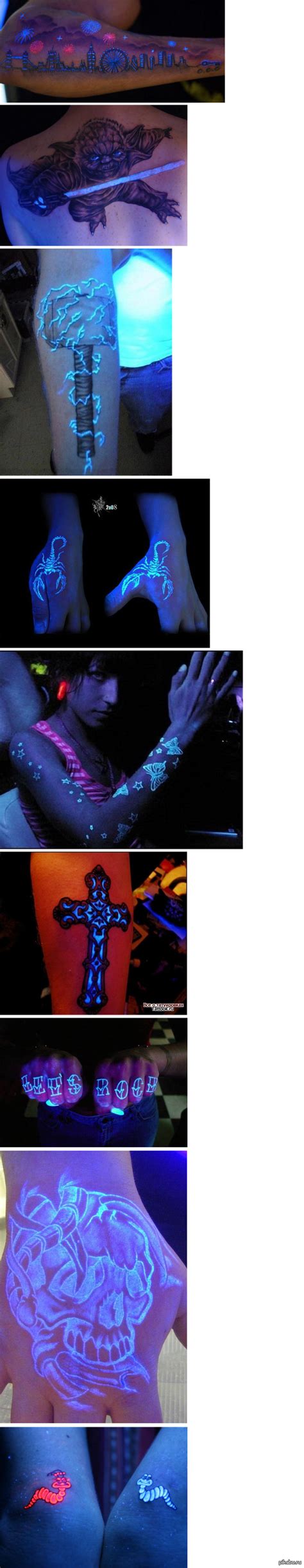 Флуоресцентные (Светящиеся ) татуировки | Пикабу