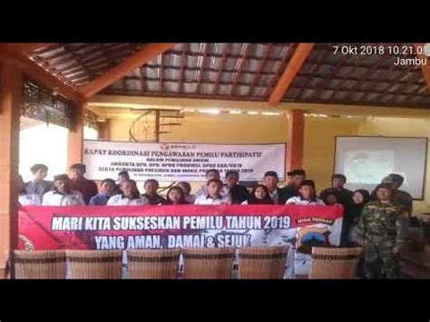 Deklarasi Pemilu Yg Aman Damai Dan Sejuk Oleh Panwaslu Kec Jambu