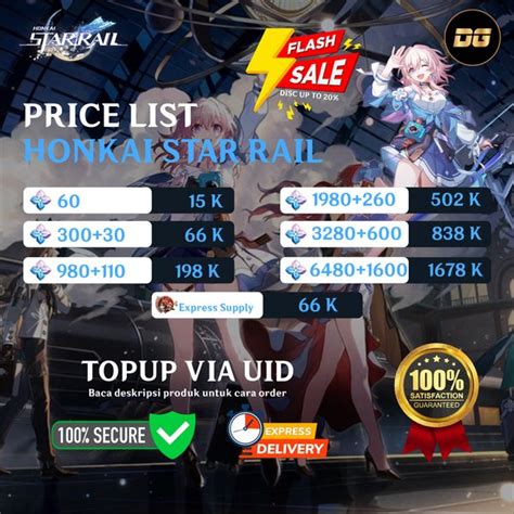 Jual Top Up Honkai Star Rail Oneiric Shard Via Uid Di Lapak