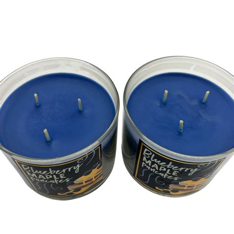 Bath Body Works Blueberry Maple Pancakes Wick Scented Candle Set