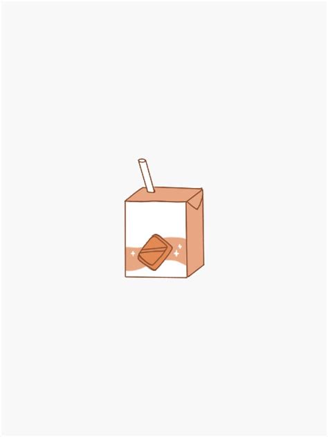 Mini Kawaii Chocolate Milk Carton Sticker By Fattoeboi Redbubble