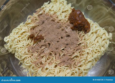 Instant Noodles With Flavor Powdered Stock Photo Image Of Closeup