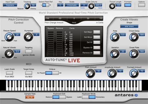 Auto Tune Live By Antares Audio Technologies Pitch Correction Auto