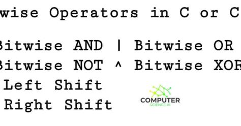 Bitwise Operators In C C