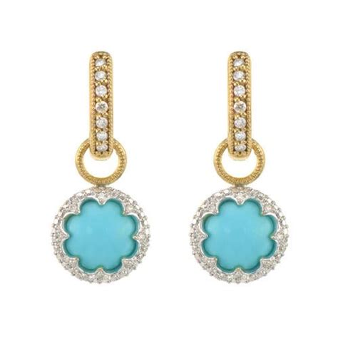 Moroccan Flower Stone Pave Halo Earring Charms Judefrances