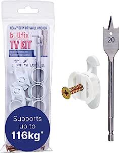 Bullfix Tv Kit Plasterboard Fixings For Tv Bracket Heavy Duty Wall