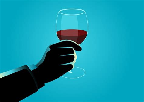 Premium Vector Hand Holding A Wine Glass