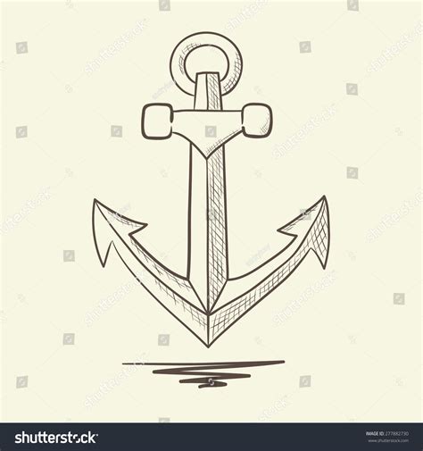 Anchor Hand Drawn Vector Llustration Stock Vector Royalty Free