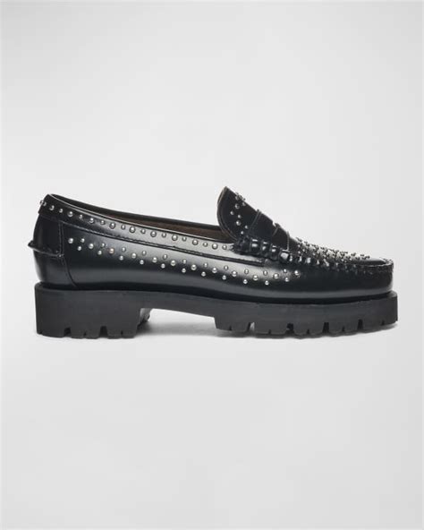 Sebago Alain Suede Penny Loafers Neiman Marcus