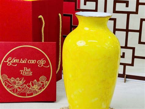 Bình hoa men màu Gốm sứ Hoàng Gia