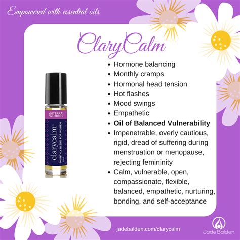 ClaryCalm – Woman’s Monthly Essential Oil Blend. | Jade Balden
