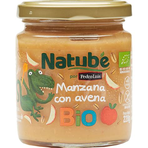 Tarrito de manzana con avena ecológico sin gluten desde 6 meses envase