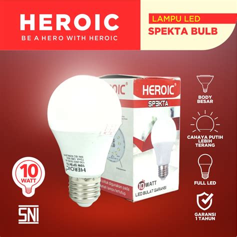 Jual Lampu Heroic LED Spekta Bulb 10 Watt Bohlam LED Lampu Hemat