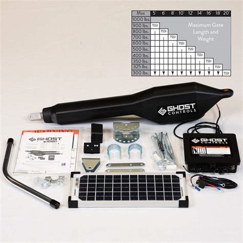 Buy Ghost Controls Heavy Duty Solar Automatic Gate Opener Kit For