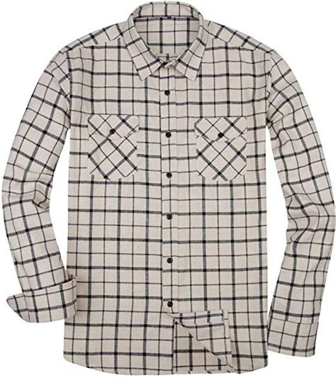 Alimens & Gentle Men's Plaid Flannel Casual Shirts