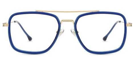 Unisex Full Frame Mixed Material Eyeglasses