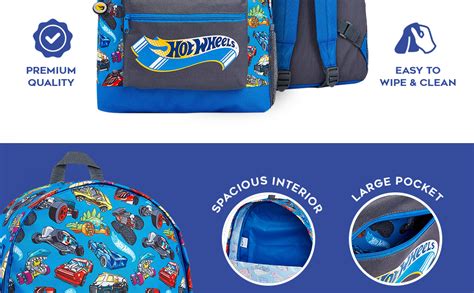 Hot Wheels Mochilas Escolares Material Escolar Para Niños Mochila Infantil Con Estampados de