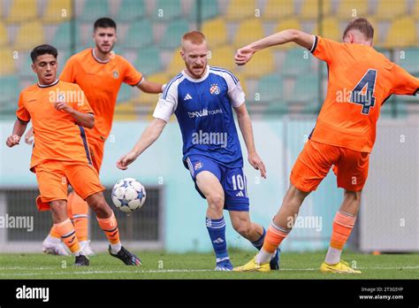 Zagreb Croatie 25 Octobre 2023 Luka Vrbancic Du Dinamo Zagreb Et