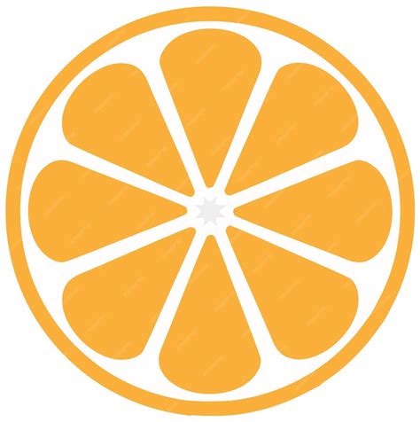 Premium Vector Orange Fruit Slice Vector Illustration