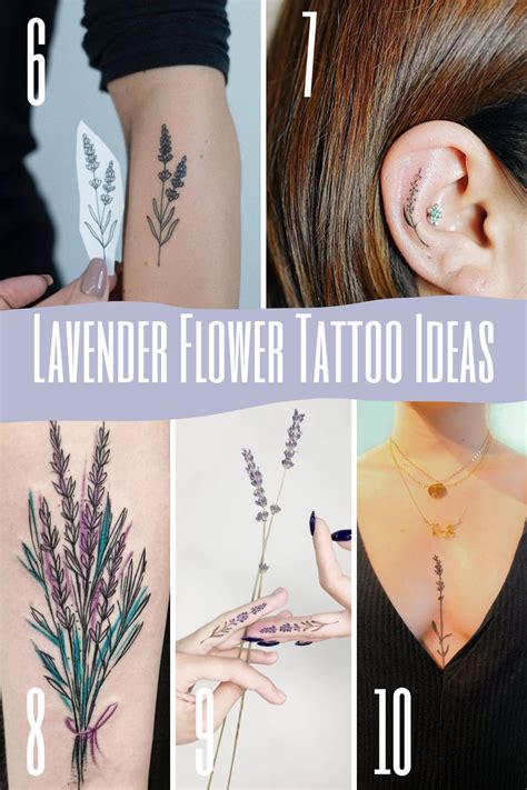 Lovely Lavender Flower Tattoo Designs and Ideas - Tattoo Glee