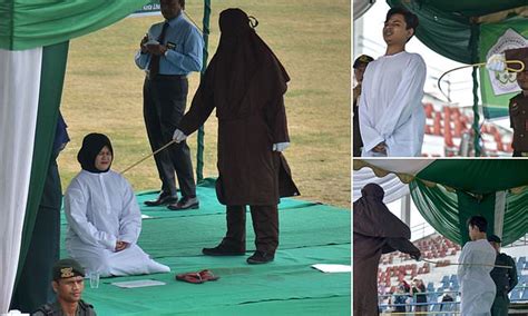 Woman Breaks Down As She Is Publicly Whipped Times For Having Pre Marital Sex In Indonesia