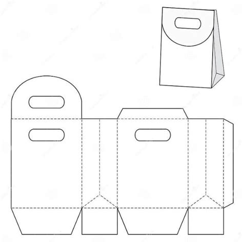 Molde Sacola De Papel A4 - Molde Sacola De Papel A4