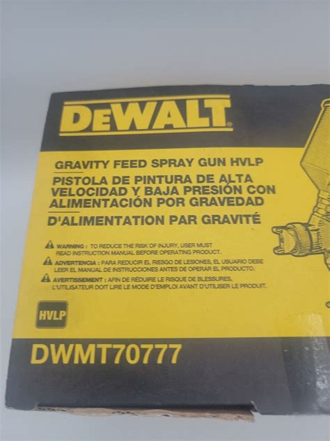 Dewalt Tools Dwmt70777 Gravity Feed Hvlp Spray Gun New Open Box Ebay